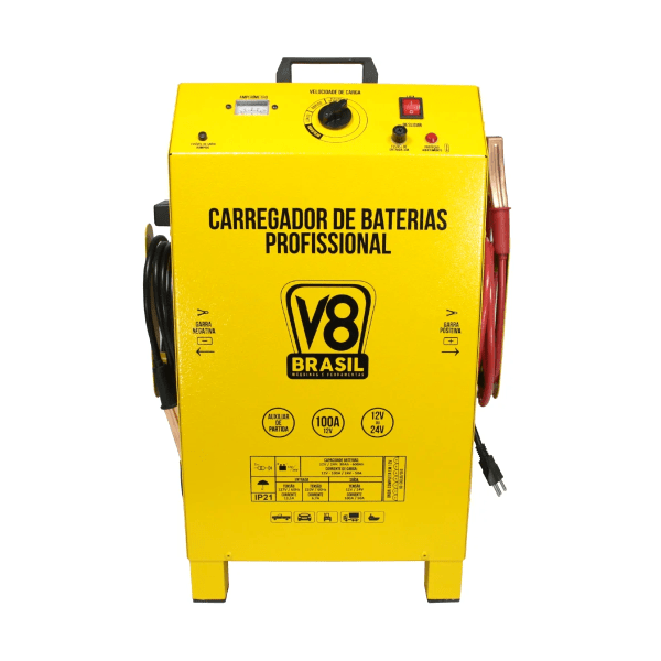 Carregador de Baterias 100A 12-24V Charger 1000 Mono Bivolt - V8 Brasil - C-min