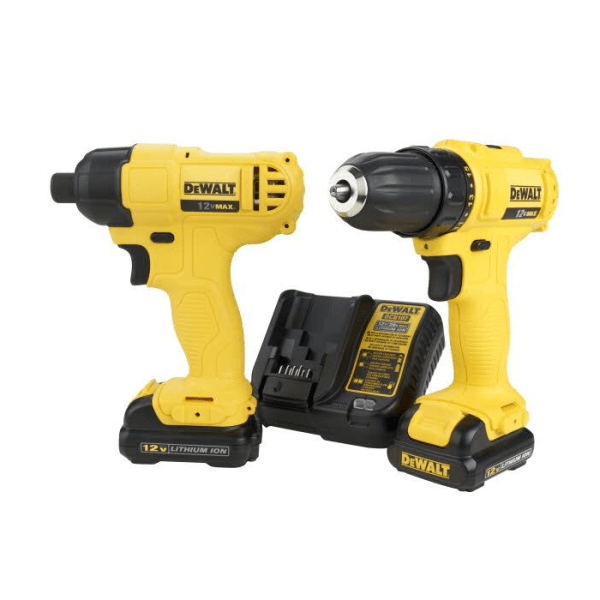 Combo Parafusadeira Furadeira e Parafusadeira de Impacto 12V DCK201C2 - Dewalt - A-min