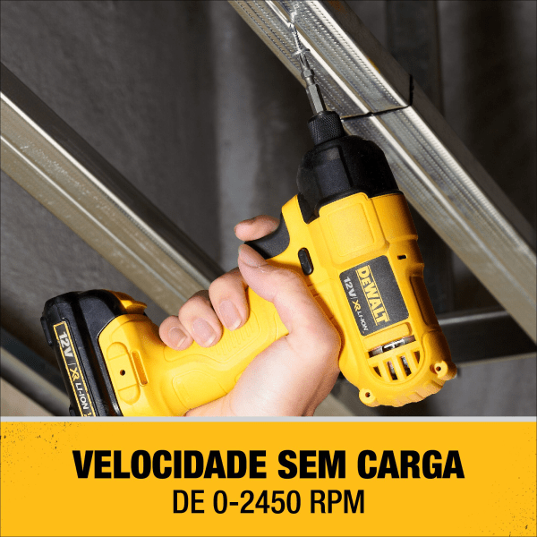Combo Parafusadeira Furadeira e Parafusadeira de Impacto 12V DCK201C2 - Dewalt - E-min