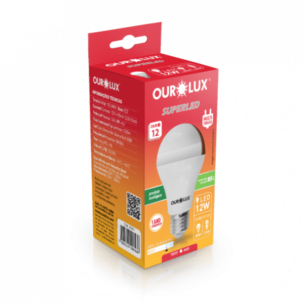 Lâmpada Superled 12W Bivolt 6500K - Ourolux - B-min