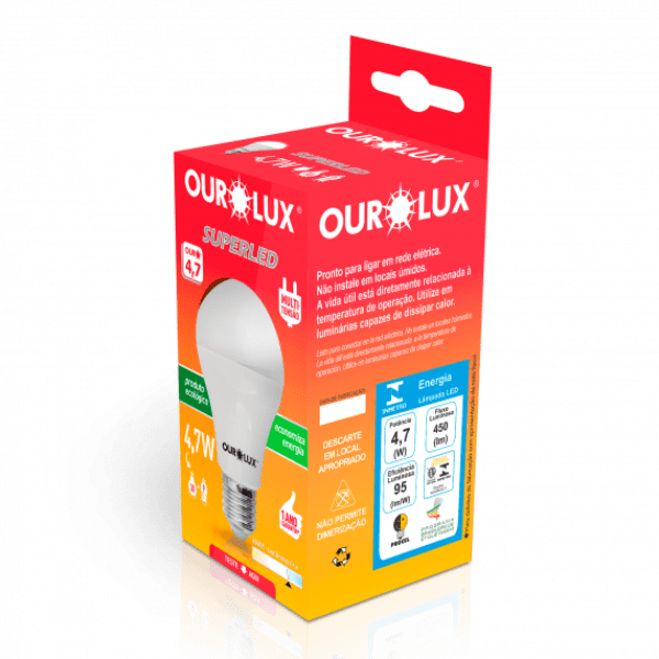 Lâmpada Superled 4,7W Bivolt 6500K - Ourolux - A-min