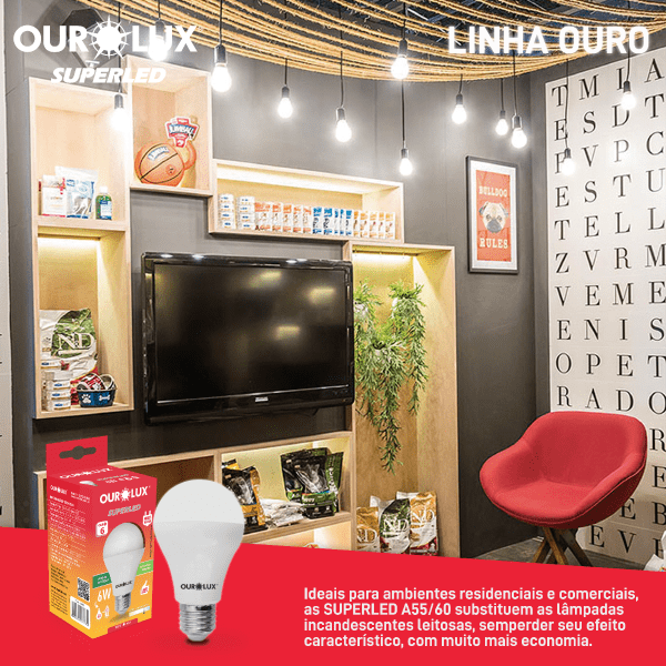 Lâmpada Superled 6W Bivolt 6500K - Ourolux - D-min